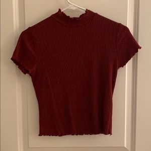 A Garage Red Turtle Neck Top.